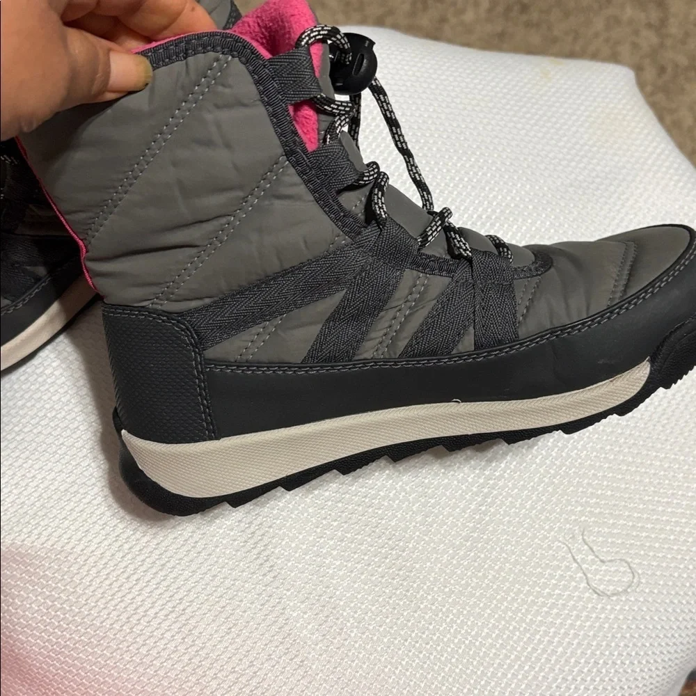Sorel Charcoal and Fuchsia Snow Boots